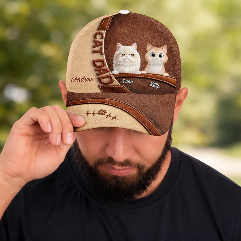 Custom Hat, All Over Print Classic Cap - Personalized Birthday Gifts For Cat Lovers, Cat Mom And Dad - A Life Full Of Love And Wagging Tails