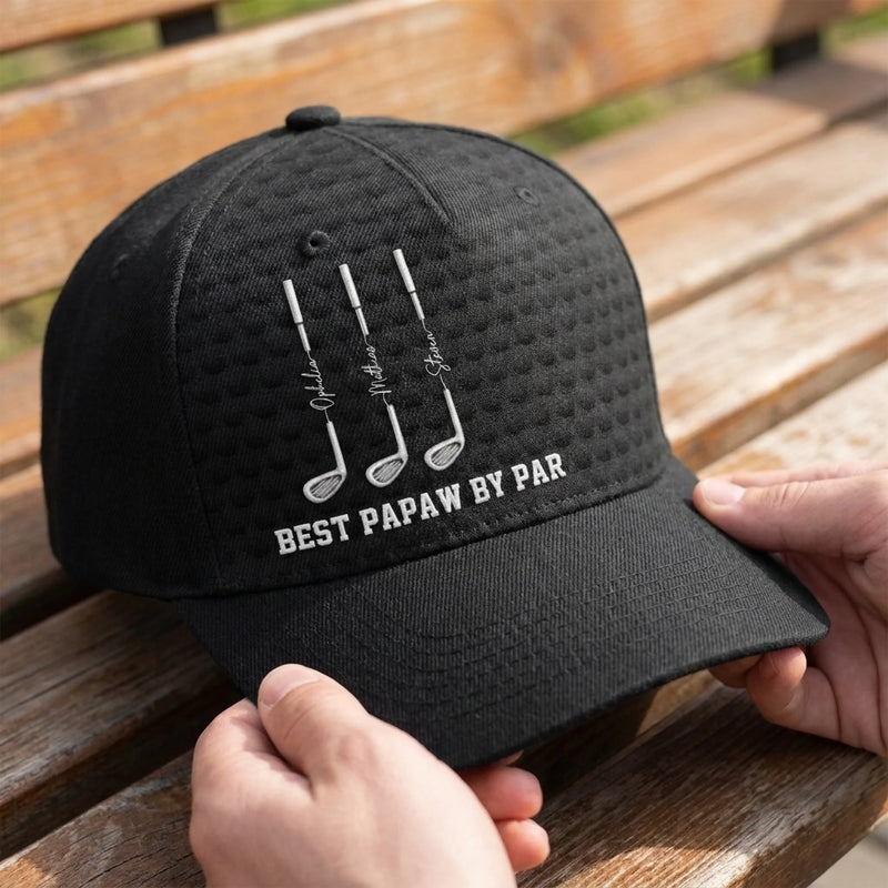 Custom Hat, All Over Print Classic Cap - Personalized Birthday Golf Gifts For Dad, Grandpa - Just One More Round