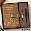 Custom PU Leather Notebook - Personalized  Graduation Gifts For Teachers - A Simple Way To Say Thank You