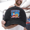Custom Vintage Washed Denim Baseball Cap - Personalized Father's Day Gifts For Dog Lovers, Dog Dad And Mom - Best Friend Has Four Paws