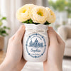 Custom Flower Vase With Ribbon - Personalized Graduation Gifts For Him, Her - A Proud Chapter, Beautifully Celebrated