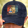 Custom Vintage Washed Denim Baseball Cap - Personalized Father's Day Gifts For Dog Lovers, Dog Dad And Mom - Life’s Better With A Dog Sidekick