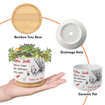 Custom Home Decor Ceramic Plant Pot - Personalized Graduation Gifts For Teachers - Thank You For Helping Us Grow