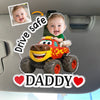 Custom Photo Acrylic Car Visor Clip - Personalized Father's Day Gifts For Dad, Grandpa - My Love Rides Along