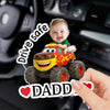 Custom Photo Acrylic Car Visor Clip - Personalized Father's Day Gifts For Dad, Grandpa - My Love Rides Along