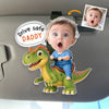 Custom Photo Acrylic Car Visor Clip - Personalized Father's Day Gifts For Dad, Grandpa - Drive Safe Super Dad