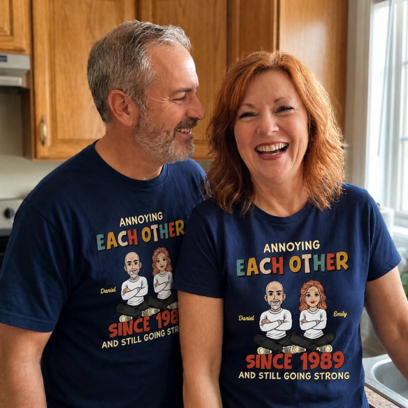 Custom Unisex T-shirt, Premium T-shirt, Hoodie - Personalized Anniversary Wedding Gifts For Husband And Wife, Him And Her - Growing Old And Goofy Together