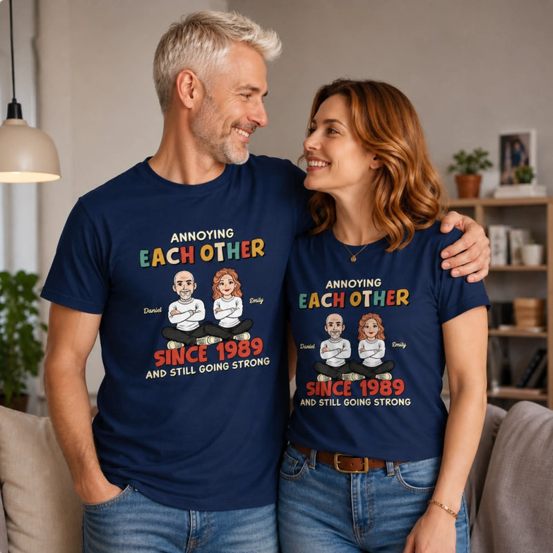 Custom Unisex T-shirt, Premium T-shirt, Hoodie - Personalized Anniversary Wedding Gifts For Husband And Wife, Him And Her - Growing Old And Goofy Together