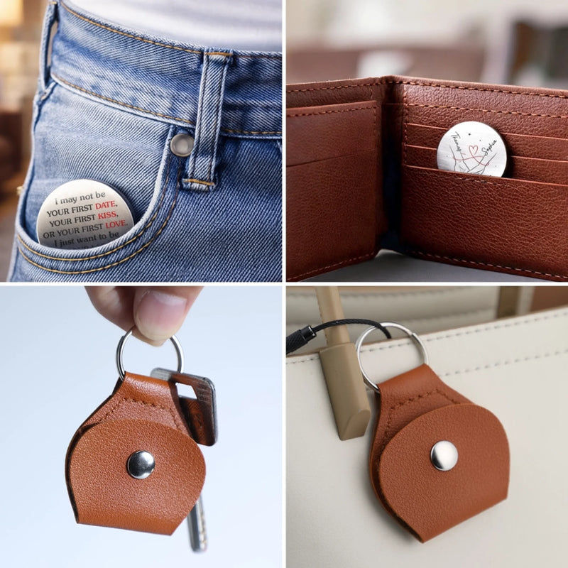 Custom Pocket Hug - Personalized Anniversary Wedding Gifts For Husband And Wife, Him And Her - Just Want To Be Your Last