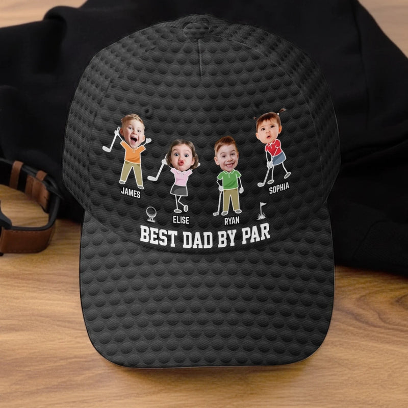 Custom Photo Hat, All Over Print Classic Cap - Personalized Father's Day Birthday Golf Gifts For Dad, Grandpa - Born To Play Golf Always