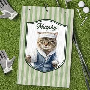 Custom Photo Golf Towel - Personalized Father's Day Birthday Golf Gifts For Dog Lovers, Dog Dad And Mom - Golf Mode Always On