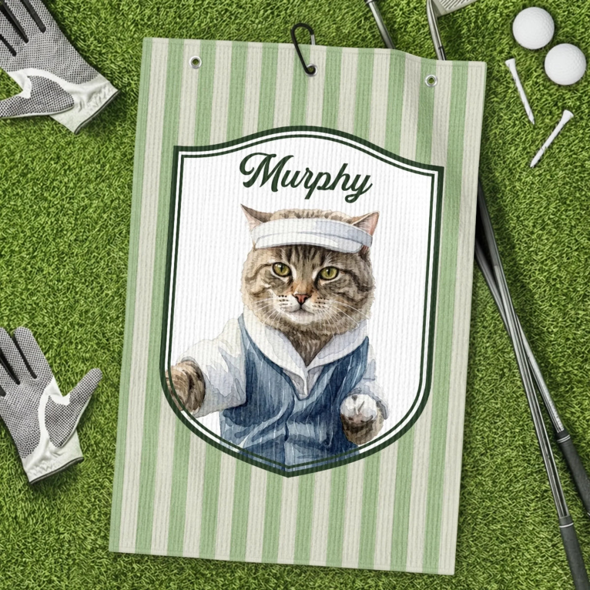 Custom Photo Golf Towel - Personalized Father's Day Birthday Golf Gifts For Dog Lovers, Dog Dad And Mom - Golf Mode Always On
