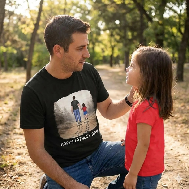 Custom Unisex T-shirt, Premium T-shirt, Hoodie - Personalized Father's Day Birthday Gifts For Dad, Grandpa - Dad Is Always There