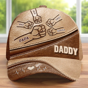 Custom Hat, All Over Print Classic Cap - Personalized Father's Day Birthday Gifts For Dad, Grandpa - Forever Proud To Call You Dad