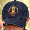 Custom Vintage Washed Denim Baseball Cap - Personalized Father's Day Gifts For Dog Lovers, Dog Dad And Mom - Dog Dad, Snack Master