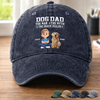 Custom Vintage Washed Denim Baseball Cap - Personalized Father's Day Gifts For Dog Lovers, Dog Dad And Mom - The Legend With The Treats