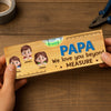 Custom Wooden Bottle Opener With Built-in Spirit Level - Personalized Father's Day Birthday Gifts For Dad, Grandpa - Dad Always Leads The Way