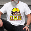 Custom Unisex T-shirt - Personalized Mother's Day, Father's Day Gifts For Mom, Grandma, Dad, Grandpa - Live, Love, Softball
