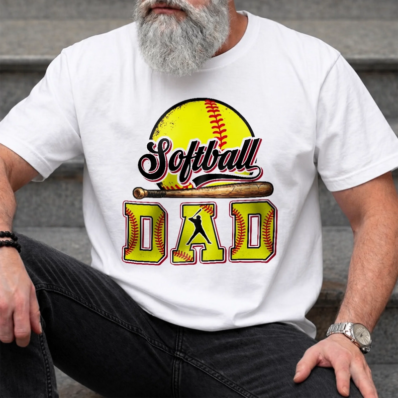 Custom Unisex T-shirt - Personalized Mother's Day, Father's Day Gifts For Mom, Grandma, Dad, Grandpa - Live, Love, Softball