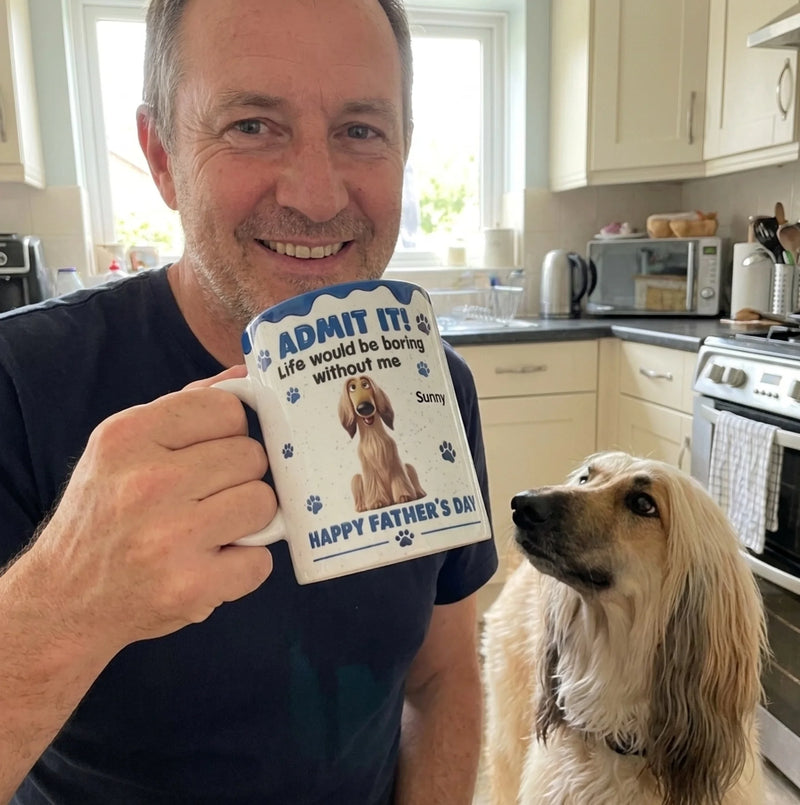Custom 3D Inflated Effect Printed Mug - Personalized Father's Day Birthday Gifts For Dog Cat Lovers, Dog Dad And Mom, Cat Owners - Fueled By Pet Love