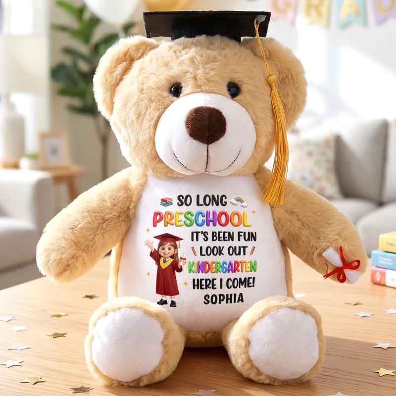 Custom Graduation Plush Bear - Personalized Graduation Gifts For Kids - Little Grad With Big Confidence