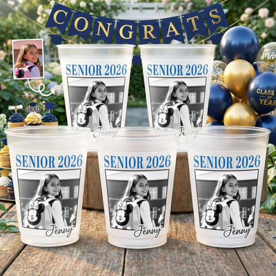 Custom Photo Graduation Cups - Personalized Graduation Gifts For Him, Her - Cool Kid Graduation Era