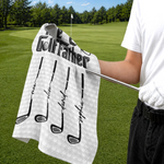Custom Golf Towel - Personalized Father's Day Birthday Golf Gifts For Dad, Grandpa - One More Round Please