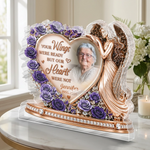 Custom Photo Acrylic Plaque - Personalized  Memorial Sympathy Gifts For Loss Of Mom, Dad - Forever Loved, Never Forgotten