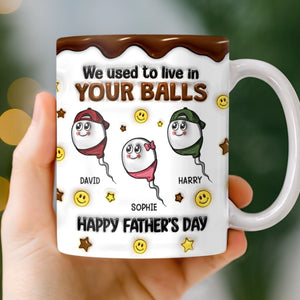 Custom 3D Inflated Effect Printed Mug - Personalized Father's Day Birthday Gifts For Dad - Cheers To The Best Dad