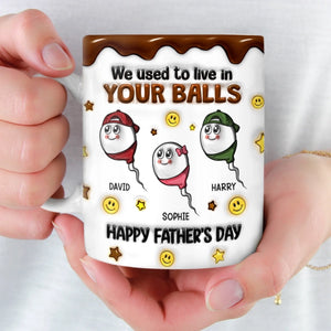 Custom 3D Inflated Effect Printed Mug - Personalized Father's Day Birthday Gifts For Dad - Cheers To The Best Dad
