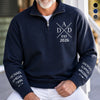 Custom Unisex Quarter Zip Sweatshirt - Personalized Father's Day Birthday Gifts For Dad, Grandpa - Loved By Little Legends