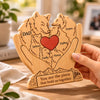 Custom Shaped Wooden Art Puzzle - Personalized Father's Day Birthday Gifts For Dad, Grandpa - Family First, Pack Forever