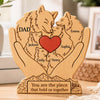 Custom Shaped Wooden Art Puzzle - Personalized Father's Day Birthday Gifts For Dad, Grandpa - Family First, Pack Forever