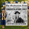 Custom Photo Backdrop - Personalized Graduation Gifts For Him, Her - Her Milestone Made The News