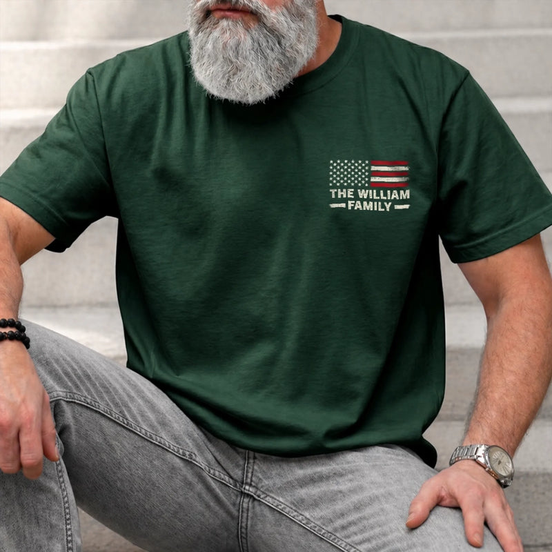 Custom Unisex T-shirt - Personalized Father's Day Birthday Gifts For Dad, Grandpa - Strong, Kind And Always There