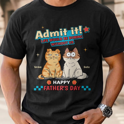 Custom Unisex T-shirt, Premium T-shirt, Hoodie - Personalized Father's Day Gifts For Cat Lovers, Cat Mom And Dad - Cat Hair, Don’t Care