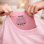 Custom Inside Neck Print T-Shirt - Personalized Birthday Gifts For Son, Grandson - My Son, My Greatest Blessing