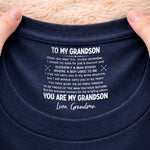 Custom Inside Neck Print T-Shirt - Personalized Birthday Gifts For Son, Grandson - My Son, My Greatest Blessing