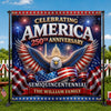Custom Backdrop - Personalized America 250th Anniversary Gifts For Mom, Dad, Brother, Sister, Kids - Backyard Party, Patriotic Edition