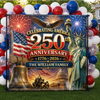 Custom Backdrop - Personalized America 250th Anniversary Gifts For Mom, Dad, Brother, Sister, Kids -  Red, White, Blue And Legendary