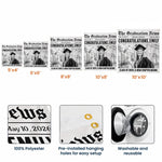 Custom Photo Backdrop - Personalized Graduation Gifts For Him, Her - Her Milestone Made The News