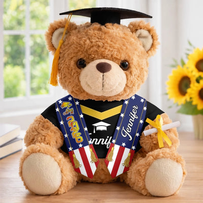 Custom Graduation Teddy Bear - Personalized Graduation Gifts For Him, Her - Proud Today, Inspired Forever