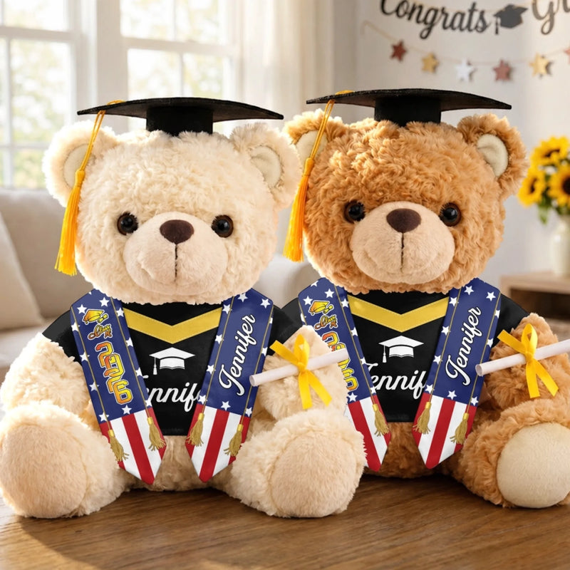 Custom Graduation Teddy Bear - Personalized Graduation Gifts For Him, Her - Proud Today, Inspired Forever