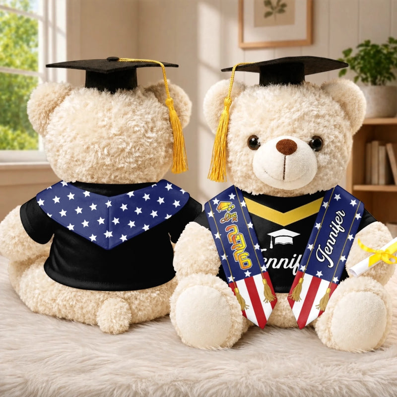 Custom Graduation Teddy Bear - Personalized Graduation Gifts For Him, Her - Proud Today, Inspired Forever