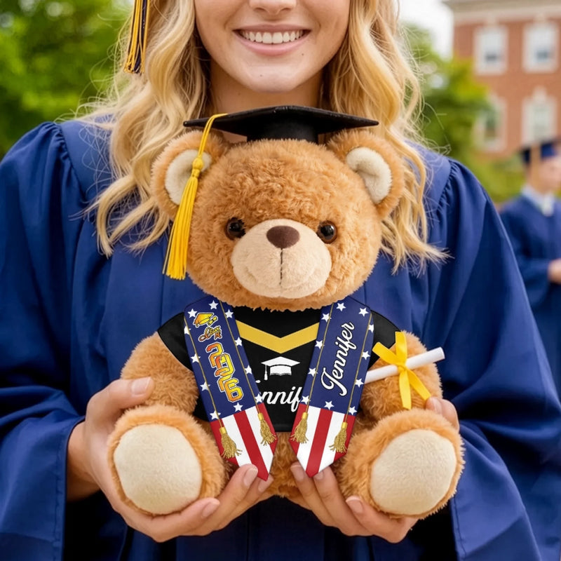 Custom Graduation Teddy Bear - Personalized Graduation Gifts For Him, Her - Proud Today, Inspired Forever