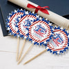 Custom Cake Toppers - Personalized America 250th Anniversary Gifts For Mom, Dad, Brother, Sister, Kids - United In Pride Since Day One