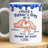Custom 3D Inflated Effect Printed Mug - Personalized Father's Day Gifts For New Dad - Dad Life Starts Here