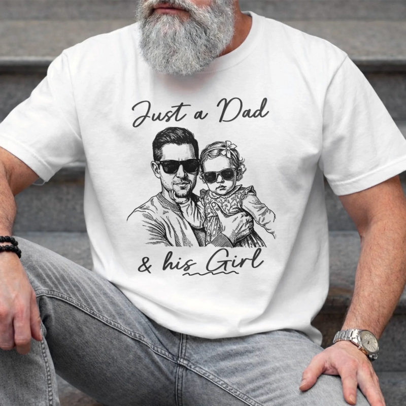 Custom Photo Unisex T-shirt, Premium T-shirt, Hoodie - Personalized Father's Day Gifts For Dad, Grandpa - Dad Makes Home Feel Like Home