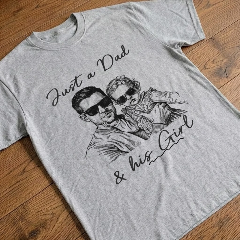 Custom Photo Unisex T-shirt, Premium T-shirt, Hoodie - Personalized Father's Day Gifts For Dad, Grandpa - Dad Makes Home Feel Like Home