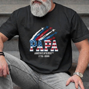 Custom Unisex T-shirt, Premium T-shirt, Hoodie – Personalized America 250th Anniversary Gifts For Dad, Grandpa – You Make Life Beautiful